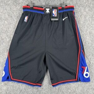 Philadelphia 76ers Shorts Youth XL 18/20 Black Blue NBA Basketball Dri Fit Nike